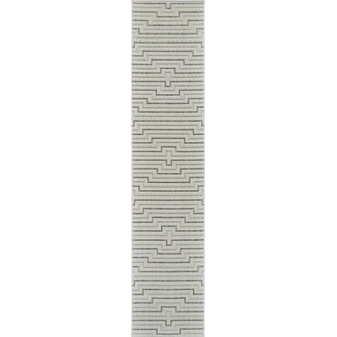 Rug Branch Maise Abstract Indoor Outdoor Area Rug, Cream Beige, Modern - Entryway, Hallway, Bathroom, and Kitchen
