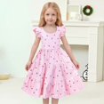 thumbnail image 2 of Teen Girls Spring Dresses A-Line Girl Dress Ruffle Sleeve Pink Dress Girls Fancy Dress, 2 of 5