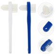 thumbnail image 4 of MesaSe 2Pcs Denture Brush Dual Toothbrushes False Cleaning Tools Blue White, 4 of 7