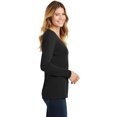 thumbnail image 2 of Port 1135813 Ladies Long Sleeve Fan Favorite V-Neck Tee, Jet Black - Medium, 2 of 4