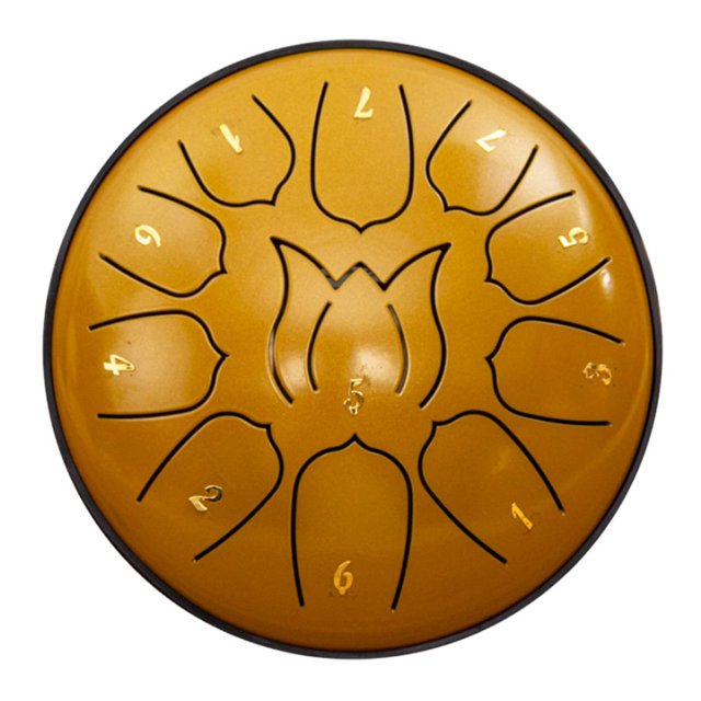 LOVEVER Tambour à Main 6 Pouces 11 Tons pour Enfants et Adultes Portable et Léger en Acier au Carbone avec Rythmes Uniques pour Expression Musicale Créative Adapté pour Jeu Solo