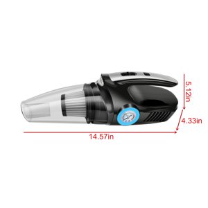 Car Led Lights Tire Inflators & Changing Machines Car Vacuum Cleaner, Car Tire Inflator, 12V Compressor with Led Light, 4-In-1 Portable Vacuum Cleaner with Pump