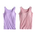 thumbnail image 1 of Camisole en Coton pour Femmes, Camisole Ajustable avec Soutien-Gorge Intégré, Tricot Extensible, 1 of 6