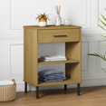 thumbnail image 3 of vidaXL Console Armoire Buffet Rangement avec Pieds en Métal Bois Massif Pin OSLO, 3 of 6