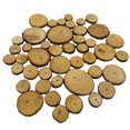 thumbnail image 1 of 50 Pcs Tranches de Bûche en Bois Naturel Décoration de Table Centre de Table, 1 of 4