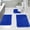 Blue#80316🌈, variant on Bath Mats 3 Piece Set | Solid Color, Non-Slip, Water Absorbent, Thick Velvet Fleece | Machine Washable, Quick Dry | Modern Universal Bathroom Rugs | Soft & Comfortable | 16x24 | 16x32 | 15x16 in