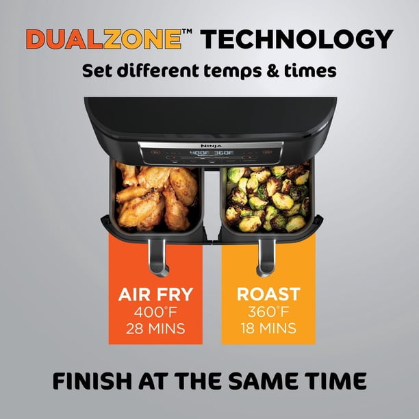 Ninja DZ090C Foodi 6-qt. 5-in-1 2-Basket Air Fryer with DualZone