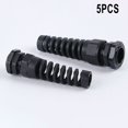 thumbnail image 2 of Lefu 5pc Waterproof M12 Cable Gland Connector Flexible Spiral Strain Relief Protector, 2 of 9