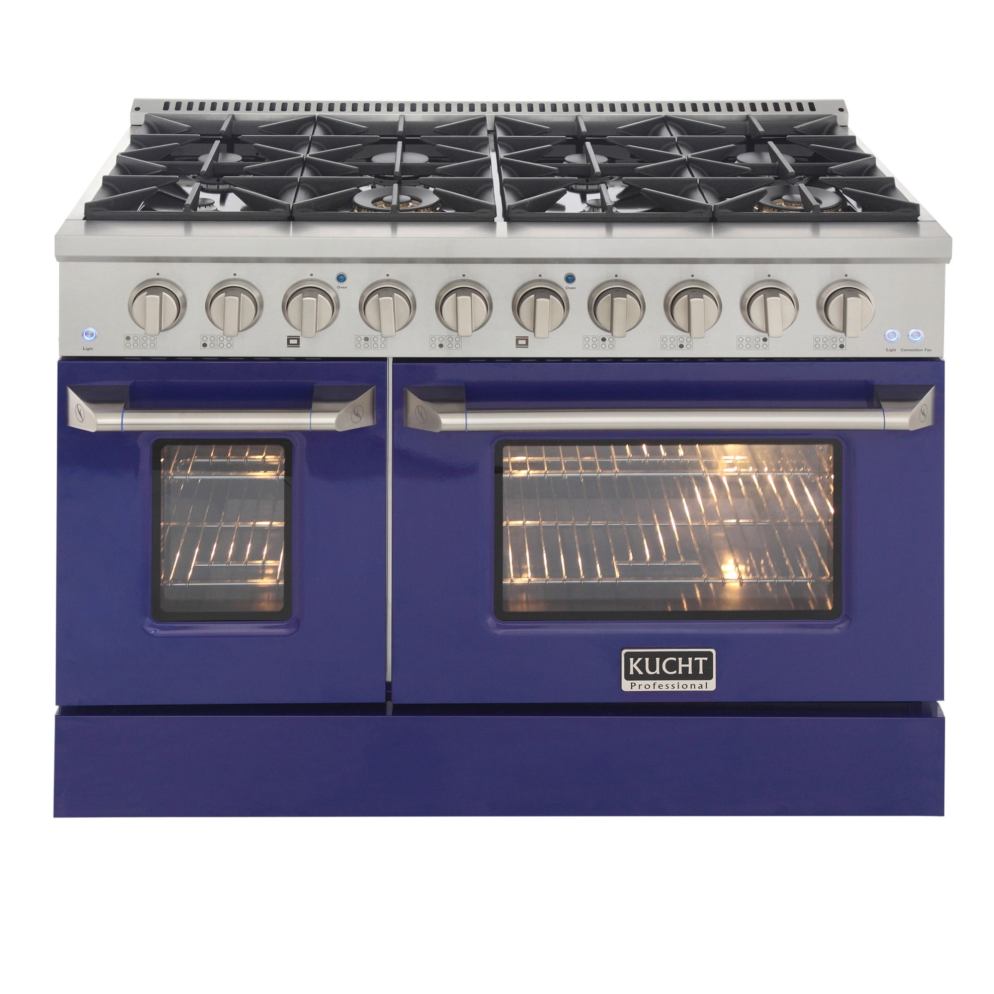 KUCHT Professional 48-in Natural Gas Range with 8 Burners Grill/Griddle and Convection Oven