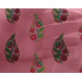 thumbnail image 4 of oneOone Georgette Viscose Fabric Leaves & Floral Block Print Fabric BTY 42 Inch Wide, 4 of 4