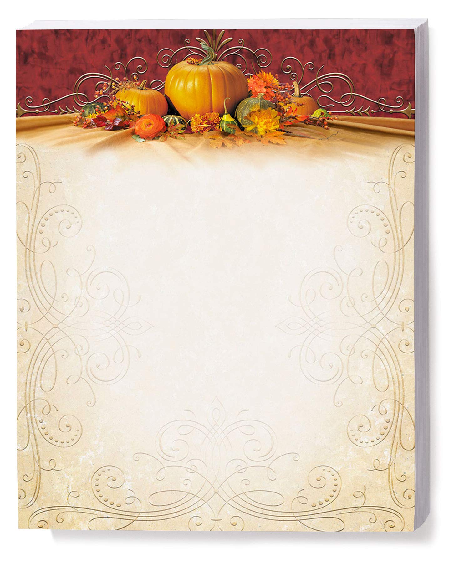 Paperdirect Thanksgiving Cucurbit Fall Autumn Theme Paper Stationery, Border Paper, Letterhead 8.5 x 11, 100 sheets, Elegant Premium Writing Paper, Decorative Printer Paper