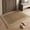 Beige D, variant on Iumwxz Striped Carpet Polyester Comfortable Living Room Bedroom Refreshing Balcony Soft Thick Layered Foot Feel Floor Protection Home Decorative Single Beige