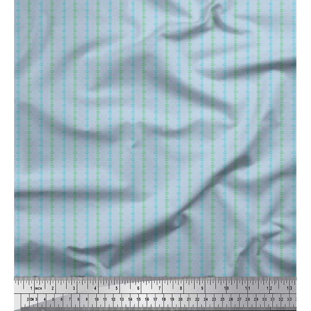 Soimoi Silk Fabric Triangle Shirting Print Fabric by Yard 42 Inch Wide