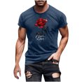 thumbnail image 1 of Weiqiqre T-Shirts pour Homme T-Shirt à Imprimé Graphique Col Rond Manches Courtes T-Shirt Décontracté Hauts, 1 of 1
