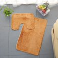 thumbnail image 3 of 3 Pieces Shaggy Bath Mat Set,Soft Absorbent Plush Microfiber Bathroom Rugs,Non Slip Bath Rugs Tie Dye Plush Bathroom Rugs Sets,U Shaped Toilet Contour Matm,Bath Rug,Toilet Lid Cover Mat with Rubber, 3 of 8