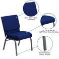 thumbnail image 2 of Flash Furniture Hercules Series Navy Blue Fabric Stacking Church Chair, 2 of 9