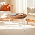 thumbnail image 4 of RKSTN Wooden Small Round Tables Small Table Foldable Sofa Side Table Mobile Small Round Table Small Household Dining Table Outdoor Household, 4 of 5