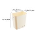 thumbnail image 3 of TopLLC Garbage Can, Trash Can, Kitchen Trash Can Rectangular Open Top Waste Bin Suitable For Home Bathroom Kitchen Bedroom Office Waste Bin Modern Design Plastic Waste Bin rubbish bin, 3 of 7