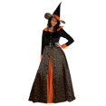 thumbnail image 1 of Sparkling Orange Witch Adult Costume, 1 of 3