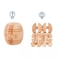 thumbnail image 1 of Handmade Powder Barrel Wooden 3D Brain Teaser Puzzle For Adults Classic Mechanical Design With Hidden Passage, 1 of 3