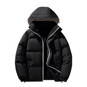 Parka Jacket Women, Comdrip Womens Winter Coats Cozy Puffer Coats Long Sleeve Wind Hooded Quilted Jackets Warm Outerwear with Pockets Womens Parka Black XL