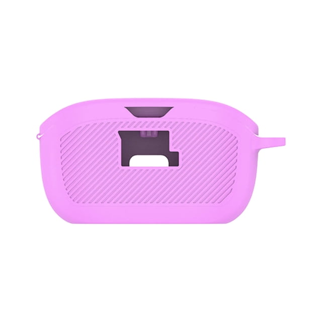 Visland Étui de Protection en Silicone pour Buds JBL Vibe de Couleur Rose Vif, Doté d'Un design Résistant aux Chocs et à la Poussière. l'Étui Comprend une Découpe de Trou de Chargement Précise pour un Accès Facile et une surface Texturée pour une Adhérence Accrue. Il Est Fabriqué en gel de Silice durable et Comprend des Crochets pour une Portabilité Pratique.