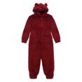 thumbnail image 2 of Solid Color Parent-Child Suit, Long Sleeve Family Pajamas Set, Round Neck Zipper Hoodie, 2 of 6
