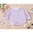thumbnail image 2 of Combinaison à Manches Longues pour Bébés Filles, Barboteuse pour Nourrissons Garçons, Imprimé de Lettres « French Fries », Combinaison Chandail en Molleton Gris 6-12 Mois, 2 of 8