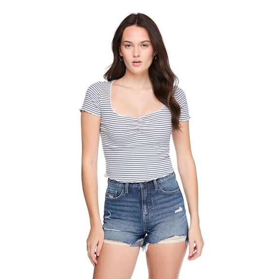 No Boundaries Women'S Striped T-Shirt