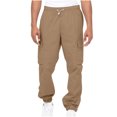 thumbnail image 1 of Autumn And Winter Mens Solid Color Work Pants Drawstring Leg Mouth Sticky Tape Pocket Casual Pants, 1 of 1