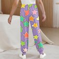 thumbnail image 4 of Cowsor Girls Graphic Print Sweatpants Athletic Drawstring Joggers Cute Track Pants with Pockets for Kids, 4 of 6