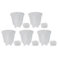 thumbnail image 1 of Flower pot with drainage function for indoor and outdoor (transparent/white), 1 of 8