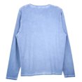 thumbnail image 2 of Patrick Assaraf Men's Blue Long Sleeve Distressed Shirt Long-sleeve - M, 2 of 2