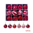 thumbnail image 1 of AMERTEER Rouge PVC Mini Boules Suspendues Petites Boules de Noël Ornements 12 Comte, 1 of 2