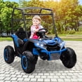 thumbnail image 2 of BeesClover 24V Kids' Heavy-Duty Ride Power Wheel with Tent 4WD Off-Road Electric Vehicle, LED Lights, Music & Horn, Shock Absorbers, 3-Speed Options, 4 MPH Mini Golf Cart,2-Seater, 2 of 8