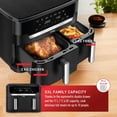 thumbnail image 3 of T-fal Friteuse à Air Chaud Double TTG, 11,6 Pintes, 7 Programmes de Cuisson en 1, Friteuse à Air à Panier Double, Friteuse à Air, extra Croustillant, Rôtir, Cuire, Réchauffer, Déshydrater, mode Synchronisation, Composants Allant au Lave-Vaisselle, Noir, 3 of 9