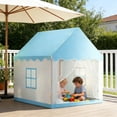 thumbnail image 4 of Gaming Tent Foldable Indoor Outdoor Storage Castle Toy House for Play Relax Read Yellow, 4 of 7