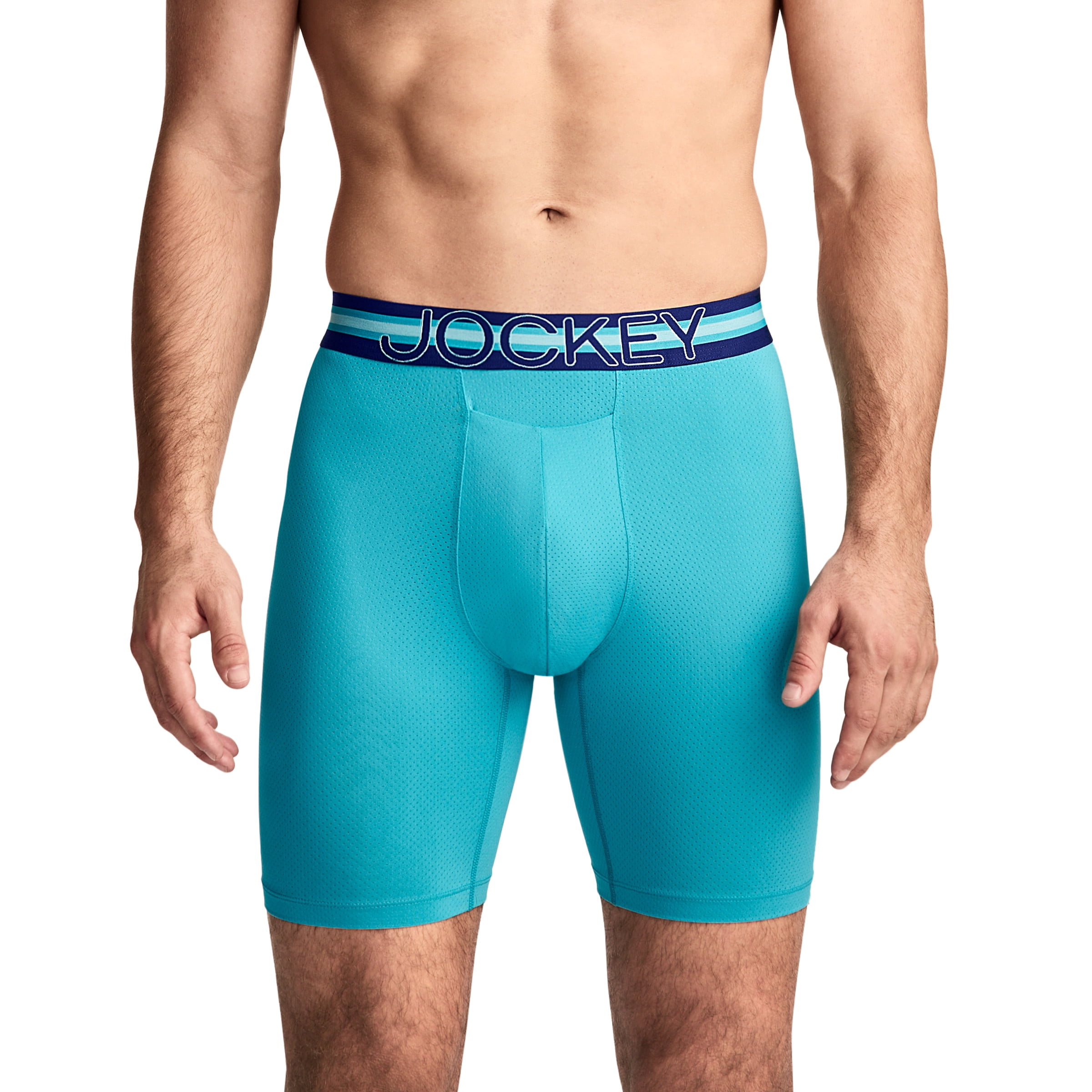 Jockey Sport Men's Stability Pouch Microfiber 9" Long Leg Boxer Brief