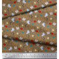 thumbnail image 3 of Soimoi Polyester Crepe Fabric Book,Magnifier & Telescope Education Theme Print Sewing Fabric Yard 52 Inch Wide, 3 of 3