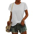 thumbnail image 3 of Hiiyo T-Shirt pour Femme à Manches Courtes, Col Ras du Cou, T-Shirt d'Été Décontracté (P-5TG), 3 of 6