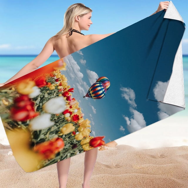 Daily Violete Microfiber Beach Towel Super Lightweight Colorful Bath Towel Sandproof Beach Blanket Multi-Purpose Towel For Travel Swimming Pool 30x60 Inch