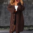 thumbnail image 1 of Cardigans Doux pour Femmes, Tricot pour Femmes, Coupe Ample, Mi-Long, Col à Revers Irrégulier, Cardigan, 1 of 5