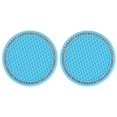 thumbnail image 3 of 2Pcs Car Diamond Cup Mat Bottle Seat Cushion Non-Slip Silicone Cushion, 3 of 9