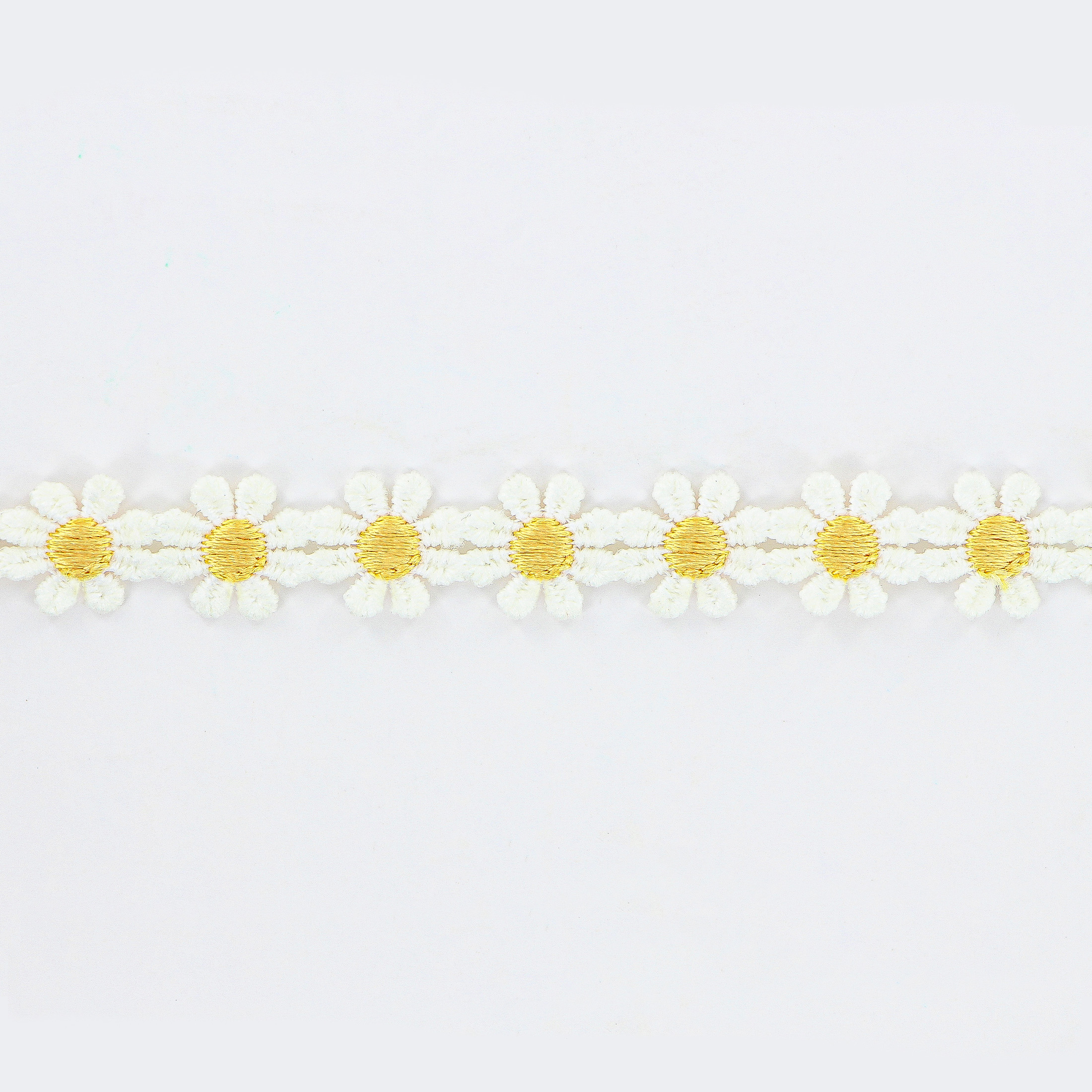UNIQUE CREATIV Ribbon, Embroidered Lace, Daisy, 20 mm × 2.7 m (0.78 in × 9 yd)