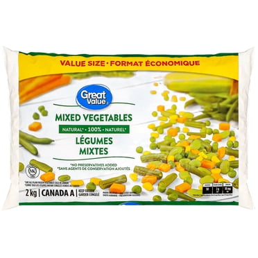 Great Value Légumes Mixtes Surgelés, Canada A, Format Économique 2 kg