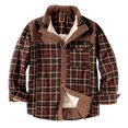 thumbnail image 2 of Men's Winter Jacket Jacket Plaid Plus Velvet Plus Size Winter Windproof And Warm Hooded Pure Cotton, 2 of 9