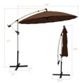 thumbnail image 2 of Gymax Parasol Suspendu Déporté de Patio 10 Pi avec Inclinaison Réglable, Beige, 2 of 10
