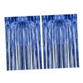 thumbnail image 2 of Abbracc 2 Pcs Rideaux à Franges en Aluminium Décoration pour Célébration Fête Scène Performance Bleu, 2 of 9