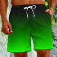 thumbnail image 4 of FAIWAD Mens Summer Gradient Shorts Casual Classic Short Pants Elastic Waist Drawstring Comfort Beach Shorts, 4 of 9