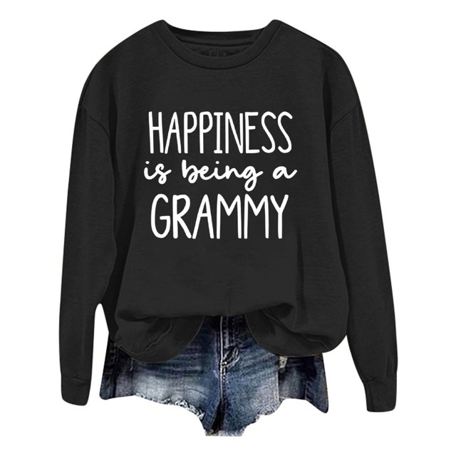 WEAIXIMIUNG Sweat-Shirt Surdimensionné pour Femmes Mode Décontractée Couleur Unie Manches Longues Imprimé Lettre Col Rond Hoodie